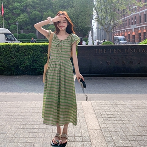 现货，复古格子连衣裙2B203-1535-P120-K188图片
