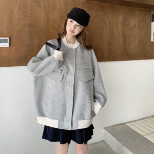 新款，90绒内胆毛呢羽绒外套棒球服151-1588-P285-428图片