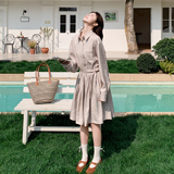 26年春季新款亮丝面料连衣裙151-1618-P140-K228，女装连衣裙，淑塔可可