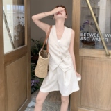 夏季马甲阔腿短裤两件套2B203-1573-P145-K218，女装套装/套裙，淑塔可可