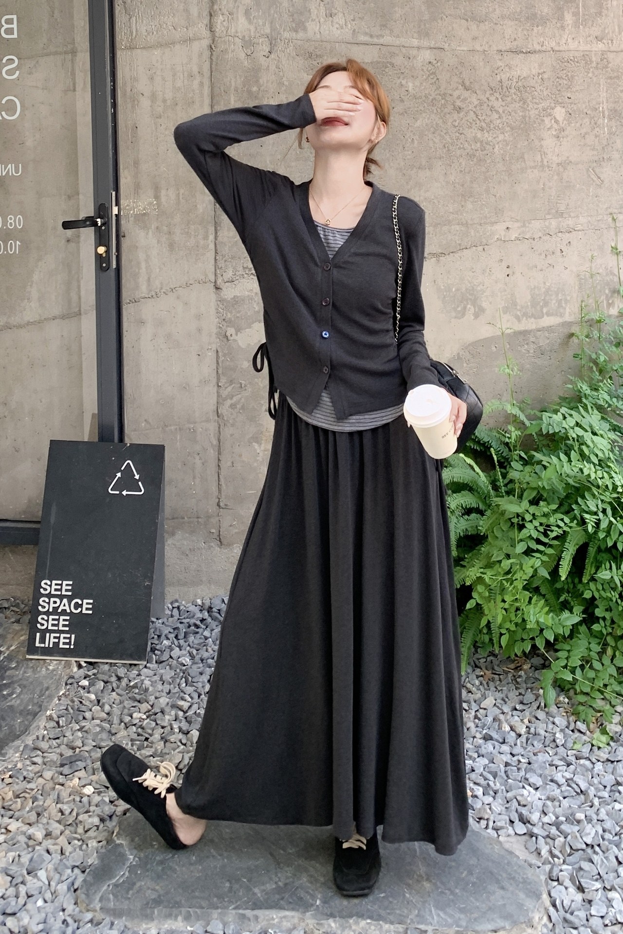 秋季新款现货，假两件上衣+半身裙套装151-1578-P165-K238,女装套装/套裙,淑塔可可