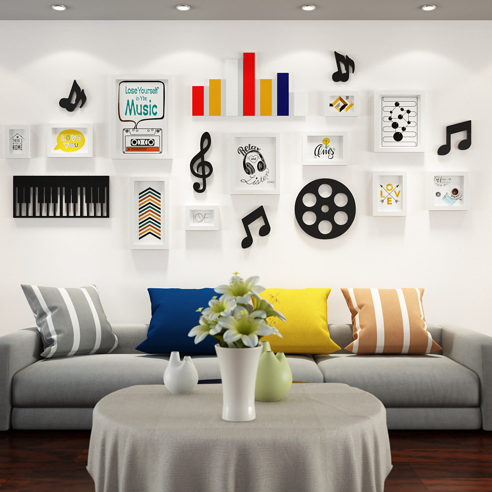 音乐教室装饰墙贴唱歌直播间背景布置创意琴行挂件舞蹈室墙面贴画