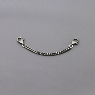 925银链子diy手工 宽3mm复古做旧侧身链脚手链项链延长链条加长链