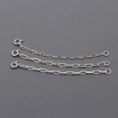 链条手工diy配件 925银链项链延长链 手链脚链加长 百搭接长链子