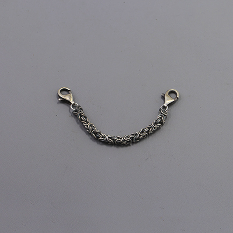 925银链子diy手工 宽3.5mm复古做旧龙头链脚手链项链延长链条配件,饰品/流行首饰/时尚饰品新,链条,淘宝优惠券,粉丝福利购,淘宝优惠卷