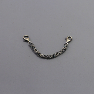 925银链子diy手工 宽3.5mm复古做旧龙头链脚手链项链延长链条配件