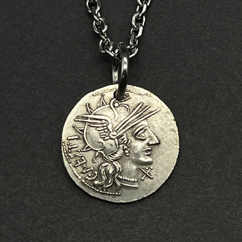 仿古罗马银币纪念币守护神罗玛双子神话狄俄斯库里硬币吊坠打孔币