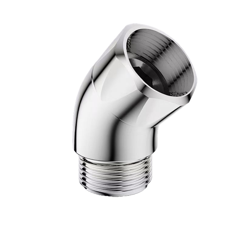 淋浴顶喷花洒135度转角铜弯头活接旋转换手持角度调节实用耐用