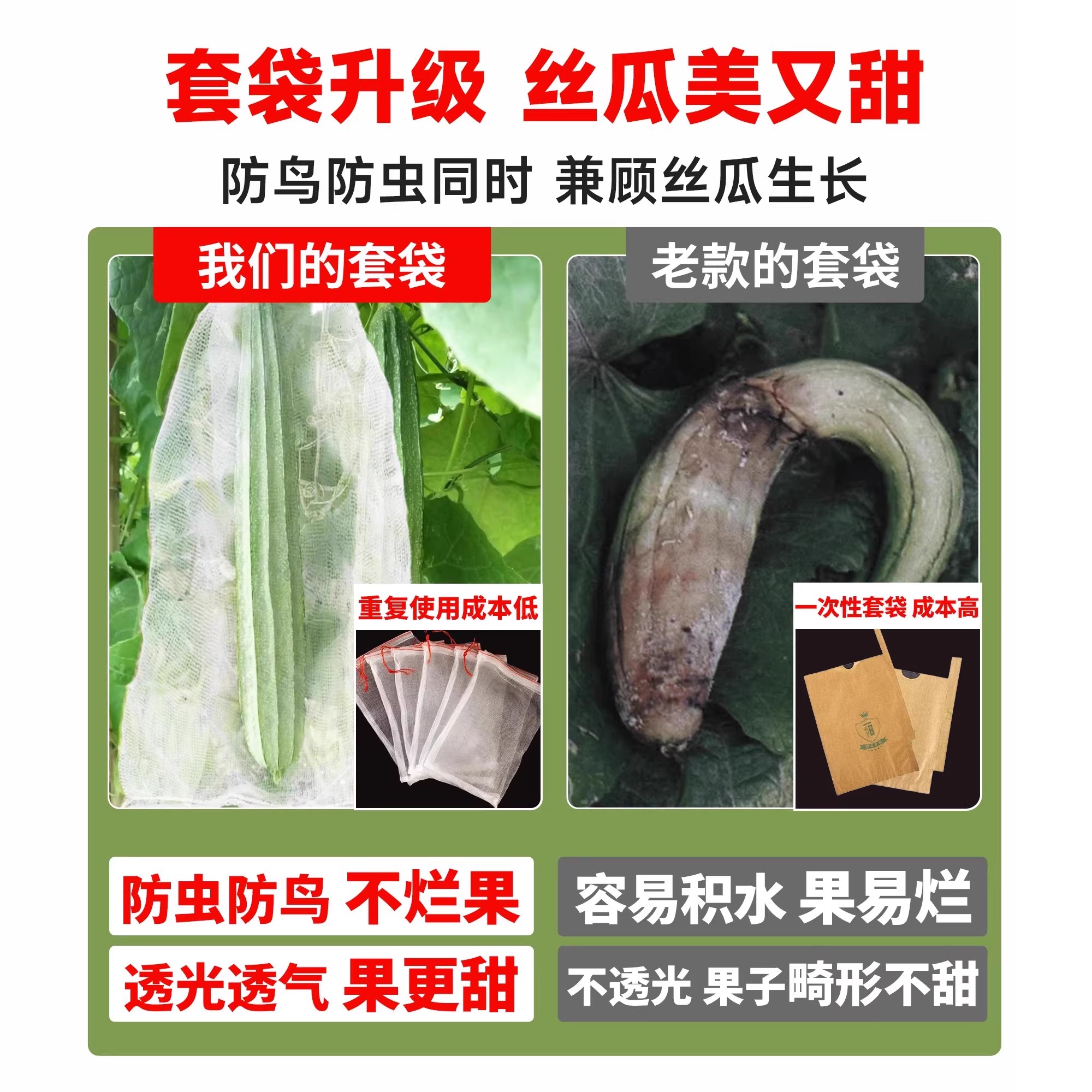 水果套袋防鸟防虫无纺布袋葡萄枇杷芒果草莓保护专用袋子实用