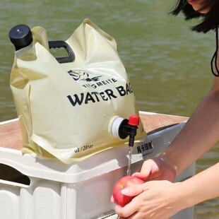 户外便携式水袋可折叠带水龙头大容量手提旅游露营车载储水装备