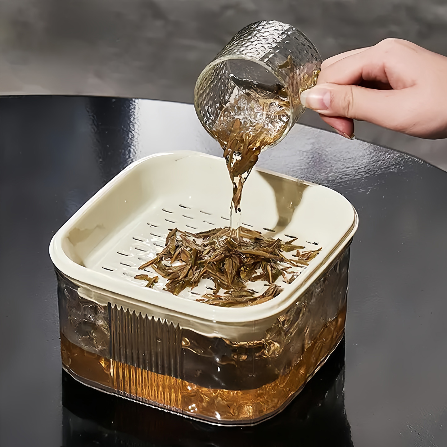 轻奢桌面茶水桶茶渣缸过滤废水桶