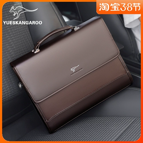 Кенгуру, мужской микрофон, портативная сумка на одно плечо для документов на ремне, из натуральной кожи, коллекция 2023