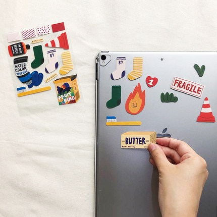 7321韩国文具可爱无痕贴纸日记本手帐标签贴笔记本电脑手机装饰贴