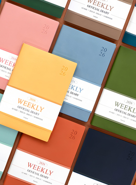 韩国indigo高档A5皮面2026月周计划日程本办公学习笔记手账日记本