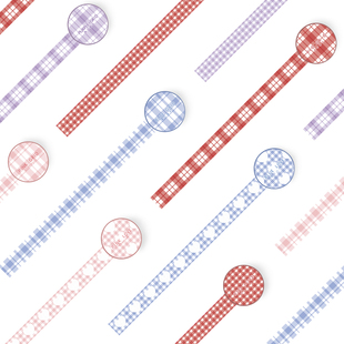 iplaybox 小清新爱心格纹和纸胶带手账diy拼布拼贴装饰背景素材