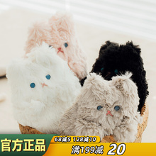 韩国Livework柔软猫猫可爱猫咪毛绒拉链收纳包化妆包笔袋文具包