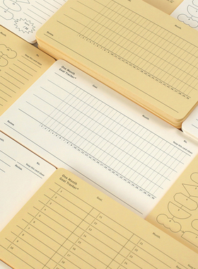 韩国Paperian月计划目标追踪表30天习惯打卡月度设立目标便签12张
