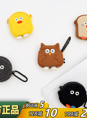 Romane韩国可爱吐司猫头鹰苹果AirPods加厚收纳袋挂件蓝牙耳机套