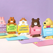 7321design可爱卡通动物立体贺卡创意节日祝福卡装 饰卡片生日礼物