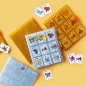 韩国jamstudio时尚 炫彩透明搭扣相册九宫格邮票贴纸证件照收集本