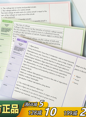 iplaybox彩色便签本康奈尔学生可撕记事本点阵网格横线本B5拍纸本