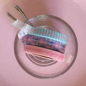 饰 Vibe小清新创意拼贴花纹手帐纸质胶带贴纸咕卡装 韩国Trust