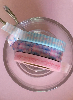 韩国Trust My Vibe小清新创意拼贴花纹手帐纸质胶带贴纸咕卡装饰