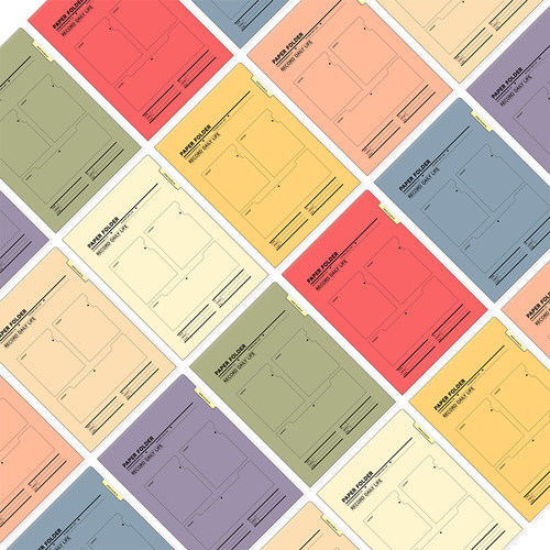 iplaybox纸质复古文件袋彩色收纳