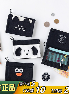 韩国romane卡通折叠随身小零钱包卡包耳机口红名片包证件收纳包