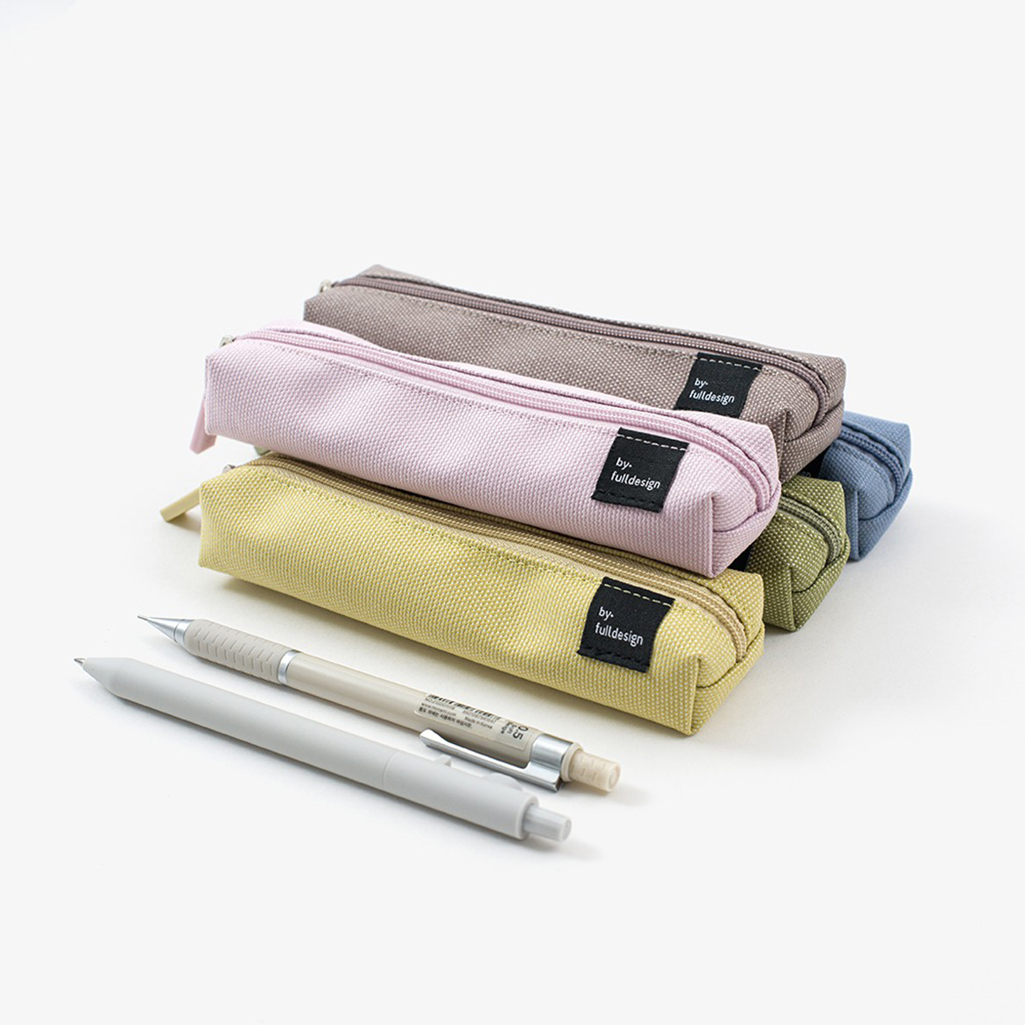 full简约纯色小巧便携笔袋文具