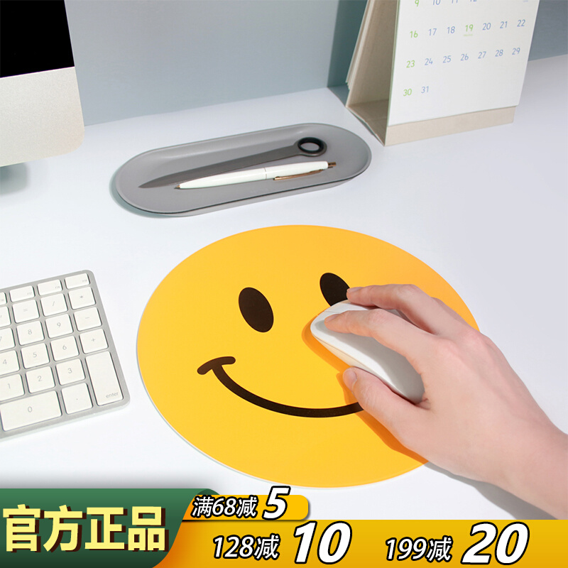 FENICE生态皮革防滑笑脸鼠标垫