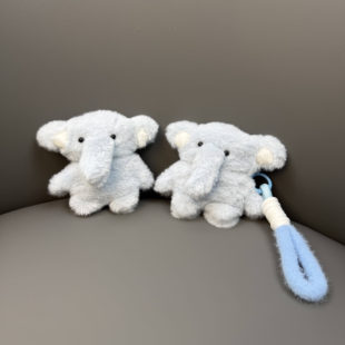 防摔保护套 2代个性 可爱毛绒蓝色小象适用AirPodspro3代耳机套airpods pro2代苹果AirPods4代无线蓝牙软壳1