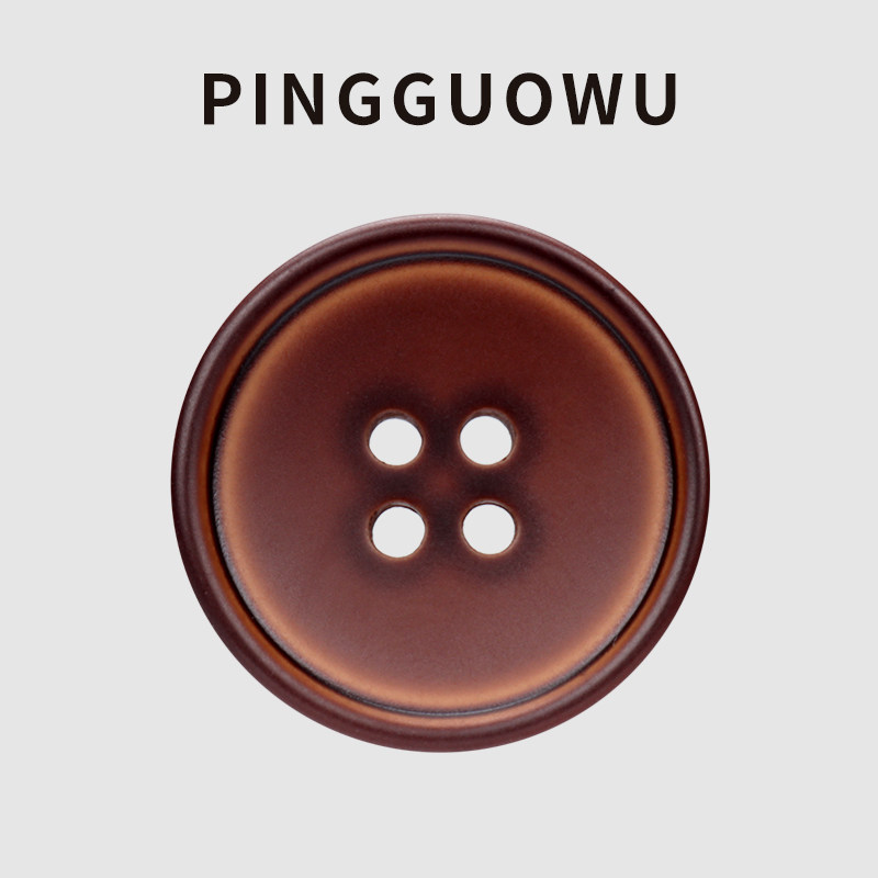 pingguowu 黑色四眼男西装外套纽扣大衣风衣扣子休闲西服圆形钮扣