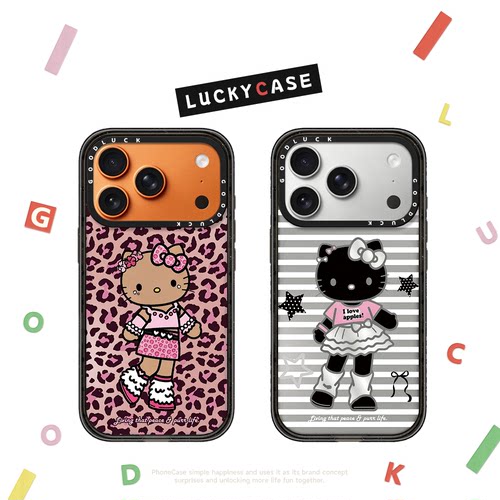C家豹纹条纹爱心长腿KT适用iphone17手机壳16promax苹果15pro磁吸MagSafe透明14plus潮13甜酷少女12