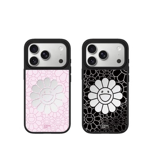 CASETIFIY联名村上隆太阳花笑脸适用iphone17手机壳16promax苹果15pro镜面MagSafe磁吸14plus时尚13潮牌12C家