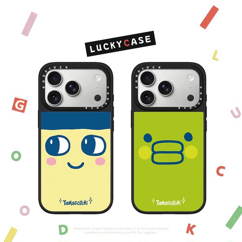 C家大脸渐变拓麻歌子适用iphone17手机壳16promax苹果18pro镜面MagSafe磁吸15plus趣味14卡通13可爱12日韩ins