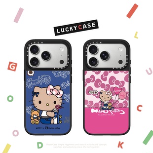 CASETIFIY涂鸦字母坐姿滑板车KT猫适用iphone17手机壳16promax苹果15pro镜面MagSafe磁吸14plus卡通13可爱12