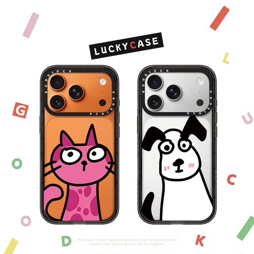 C家涂鸦表情趣味狗狗猫咪适用iphone17手机壳18promax苹果16pro透明MagSafe磁吸15plus情侣14卡通13/12