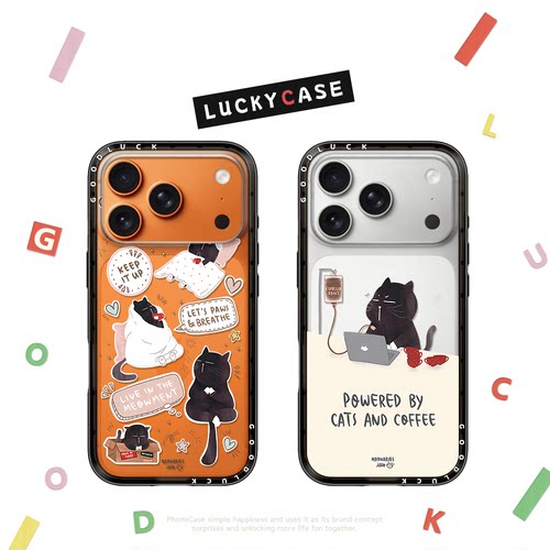 C家联名moonaries illo睡懒觉猫咪适用iphone17新壳体手机壳16promax苹果15pro磁吸MagSafe透明14plus