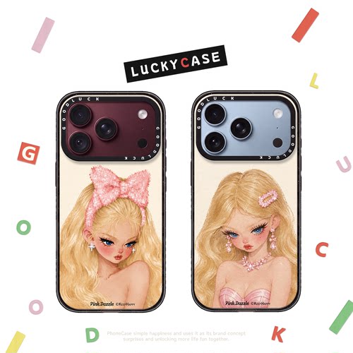 C家甜心粉红金发芭比女孩适用iphone17手机壳16promax苹果18pro透明MagSafe磁吸15plus卡通14甜美少女13日韩