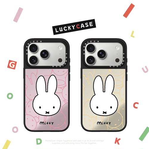 C家可爱米菲兔头像适用iphone17手机壳18promax苹果16pro镜面MagSafe磁吸15plus卡通14日韩ins女13闺蜜12