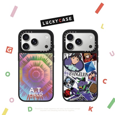 CASETIFIY联名EVA新世纪福音战士适用iphone17手机壳16promax苹果15pro镜面MagSafe磁吸14plus甜酷少女13C家