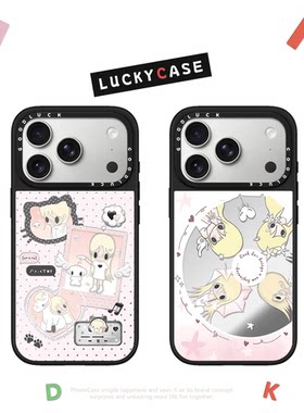 C家野有上秋波点卡片便利贴适用iphone17手机壳16promax苹果15pro镜面MagSafe磁吸14plus卡通13可爱12