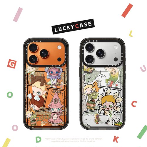 C家嘎姐Zsiga联名漫画拼贴格子适用iphone17手机壳16promax苹果15pro透明MagSafe磁吸14plus甜酷13少女