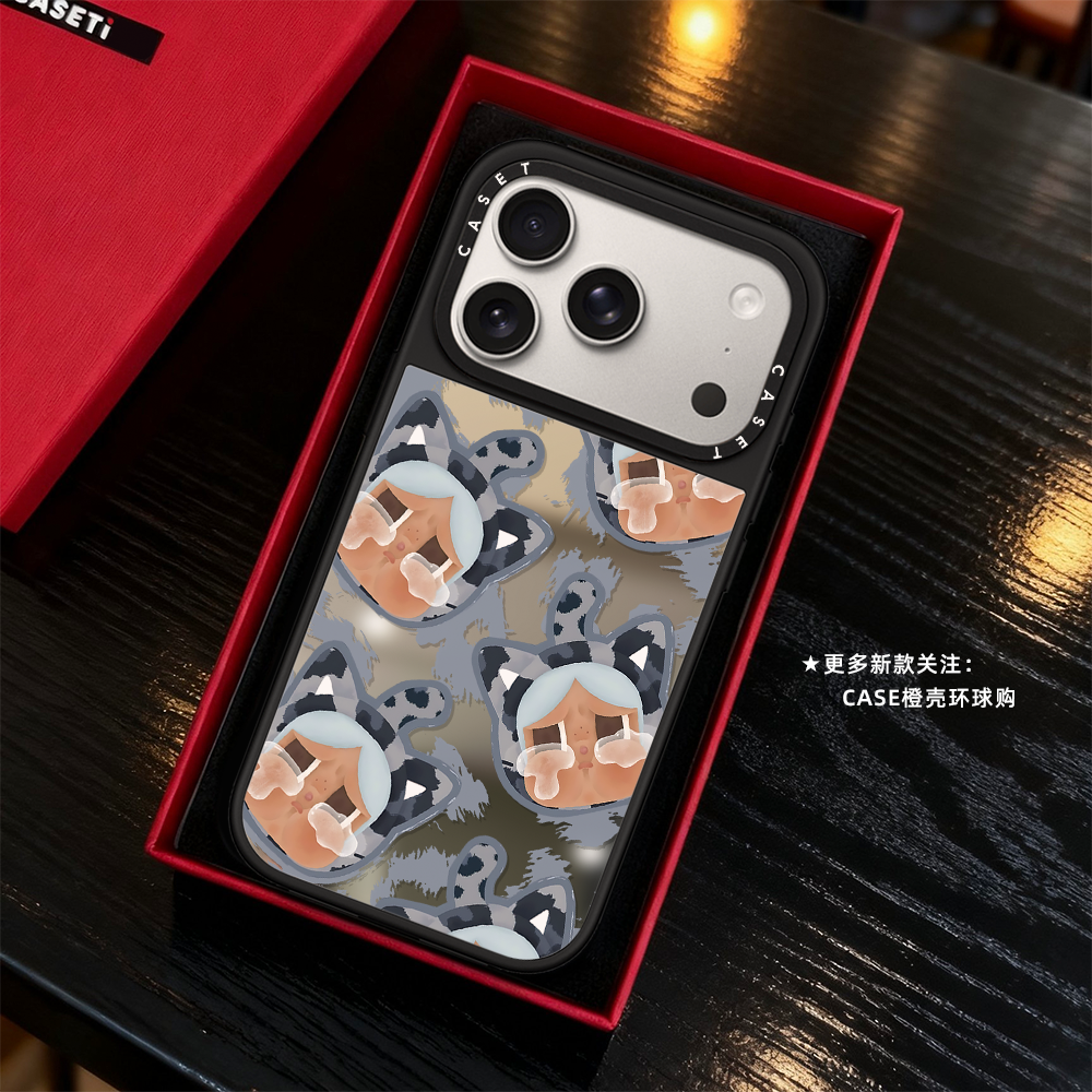 CASE豹纹猫猫CRYBABY哭娃适用iphone17promax手机壳16pro苹果15磁吸MagSafe镜面C家14plus甜酷13少女12保护套
