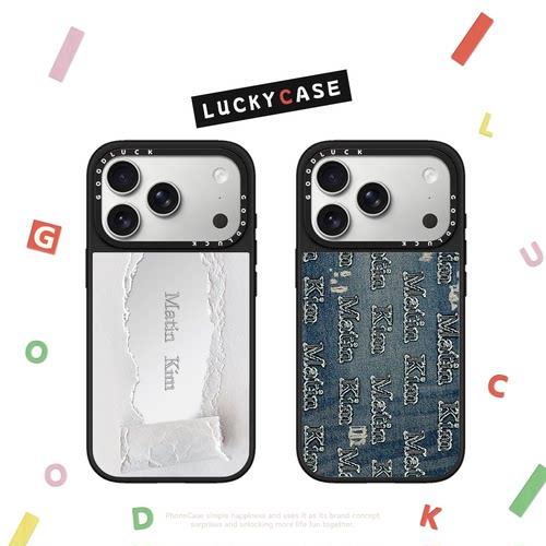 C家马丁Martin Kim联名牛仔布纹适用iphone17手机壳18promax苹果16pro镜面MagSafe磁吸15plus时尚14/13/12