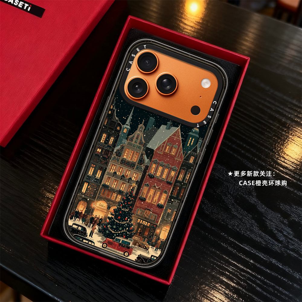 CASE夜空景色圣诞适用iphone17promax手机壳16pro苹果15磁吸MagSafe镜面C家14plus时尚13网红12少女Air日韩