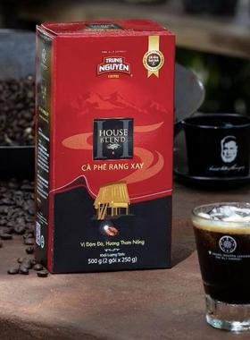 买2盒包邮/中原house blend研磨咖啡粉黑咖啡滴漏苦咖啡500克香醇