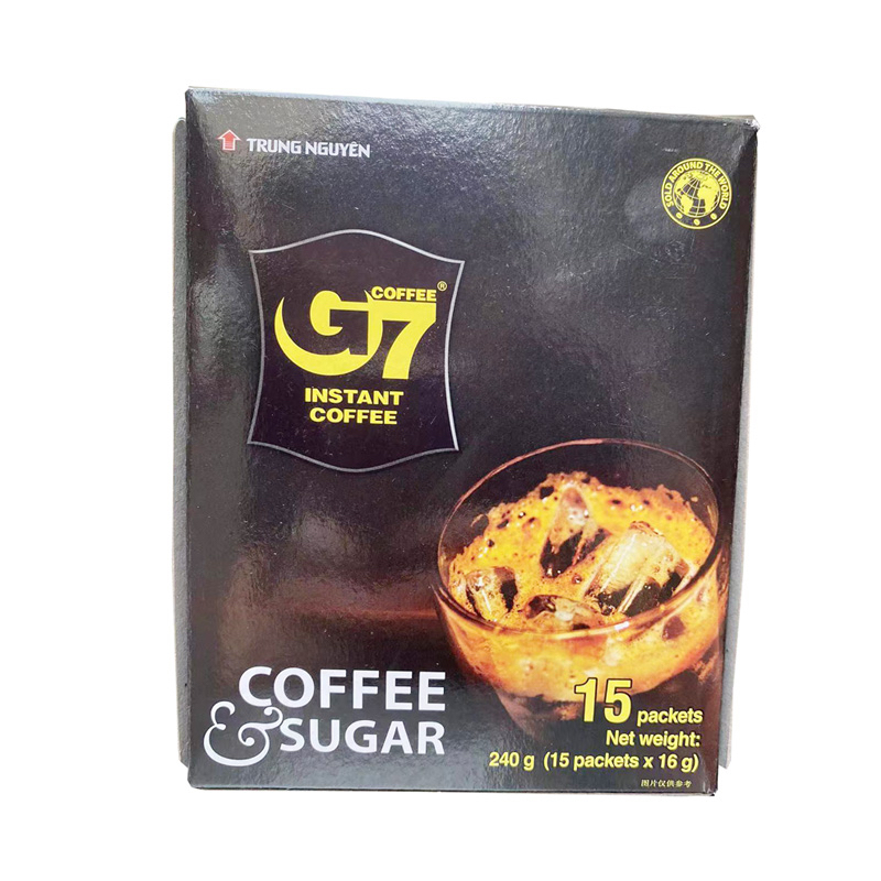 拍2盒包邮/G7越南速溶咖啡中原G7二合一黑咖啡冰咖啡240g