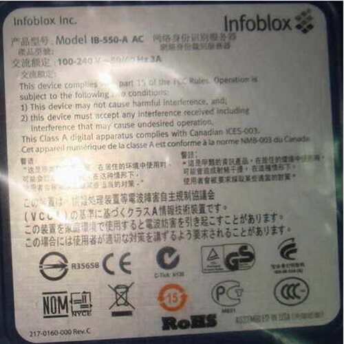 维修Infoblox IB-550-A Network Serv议价